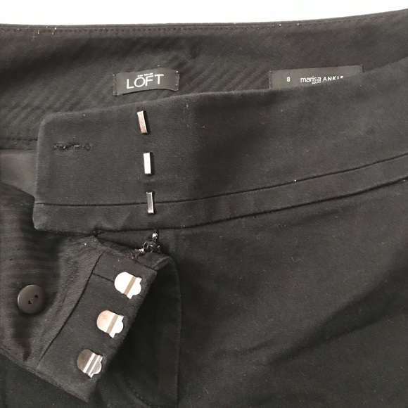 Ann Taylor Loft Marisa Ankle fit black pants, sz 8 - Picture 4 of 7